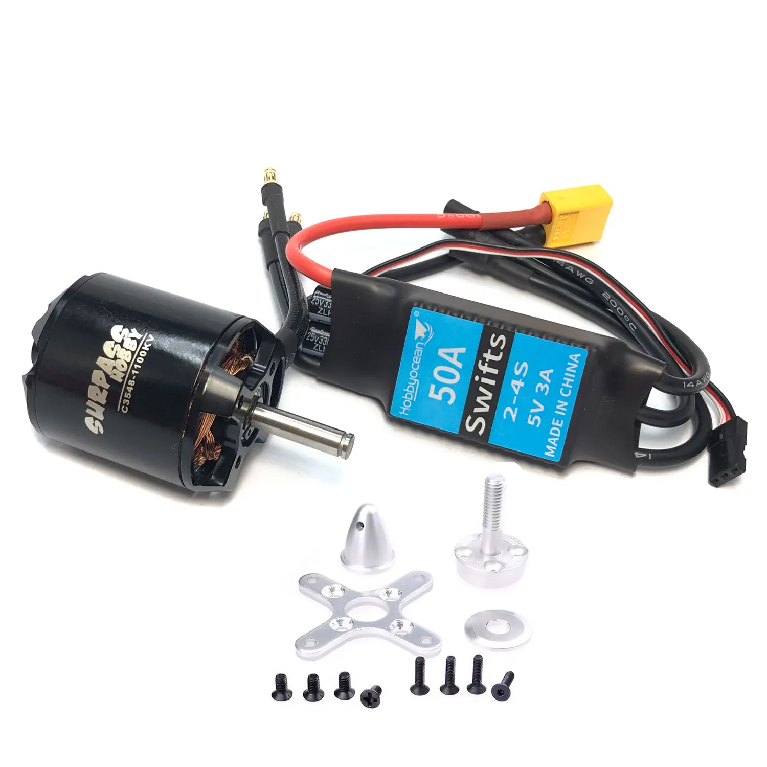 

SURPASS HOBBY C3548 2826 3548 790KV 900KV 1100KV Brushless Motor 50A ESC for Airpalne Aircraft Multicopters RC Plane Helicopter