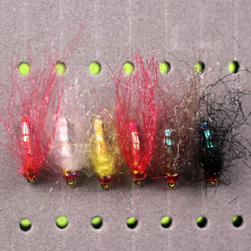 24PCS Holographic Bead Head Wet Nymph Scud Fly Bug Worm for Trout Fly Fishing Nymphing Artificial Insect Bait Lure Pesca Hook