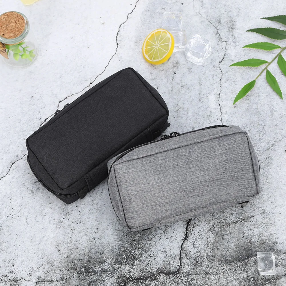 Portable Diabetic Insulin Cooler Bag Protector Pill Refrigerated Ice Box Ice Pack Insulation Organizer Travel Case Black Grey