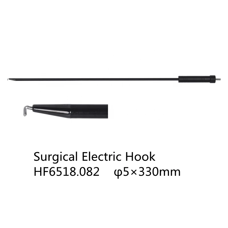 Medical Laparoscopic Instruments Suction Coagulator Hook Type Monopolar Electrode Ceramic Hook