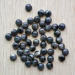 Fashion hight quality natural black spectrolite round cab cabochon beads for jewelry Accessories 8mm wholesale 50pcs/lot free