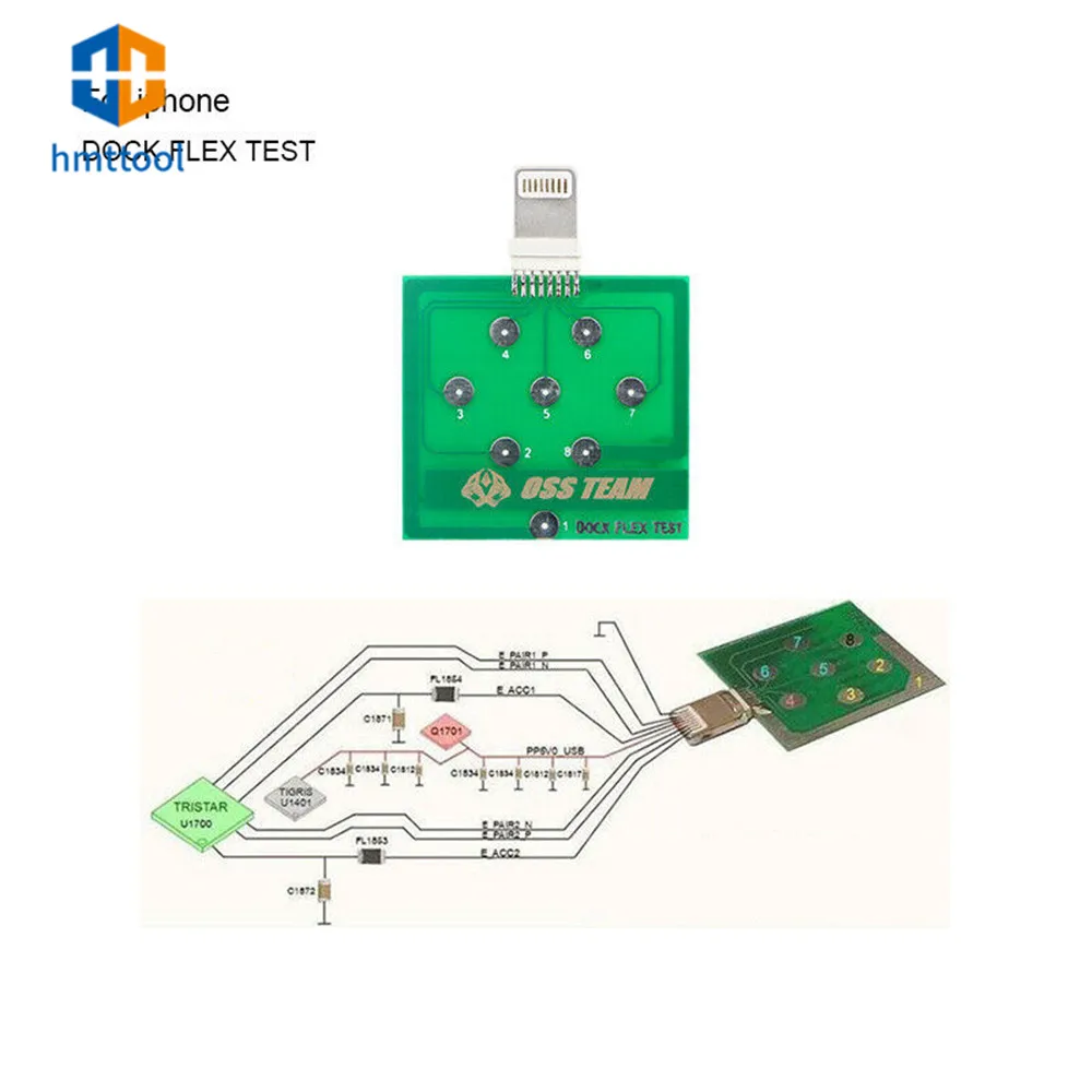 Micro USB Test Board Charging Dock Flex Tester Repair For IPhone / Andorid / TYPE-C Charging Battery Power Testing Fix Tool