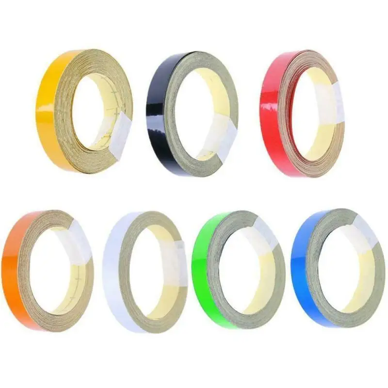 Car-styling Night Reflective Tape 1cm*5m Automotive Body Motorcycle Decoration Car Sticker 7 Color Reflective Warning Tap