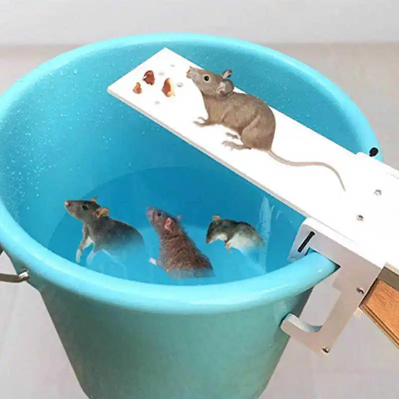 DIY Mouse Trap Mouse Mice Rodent Trap Seesaw Auto Reset Bait Catcher Home Garden Pest Controller Rat Trap Quick Kill Seesaw