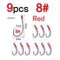 9 piezas rojas talla 8