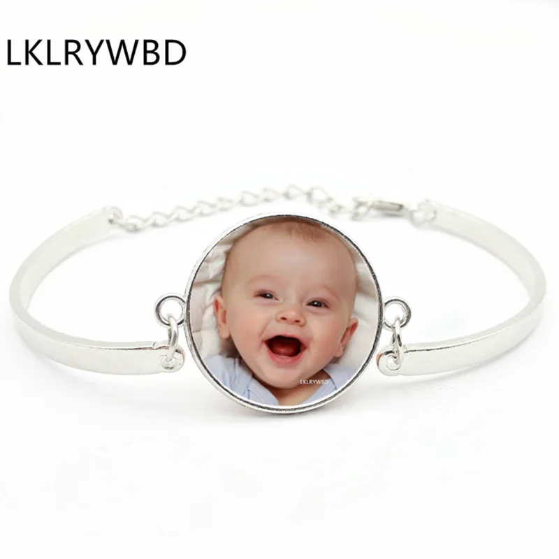 Personalized Custom Baby Boy Baby Girl Brothers and Sisters Relatives Friends Family Portrait Photo Private Bracelet Jewelry.