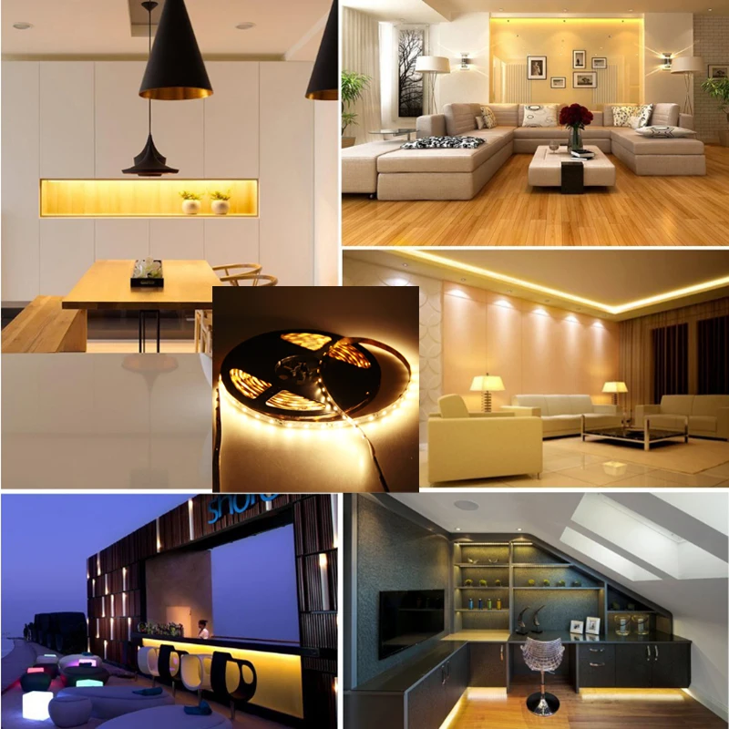 5m 10m listwy RGB LED light 60 leds/m SMD 2835 biały ciepły biały czerwony zielony niebieski pasek LED 12V wodoodporna elastyczna taśma liny pasek