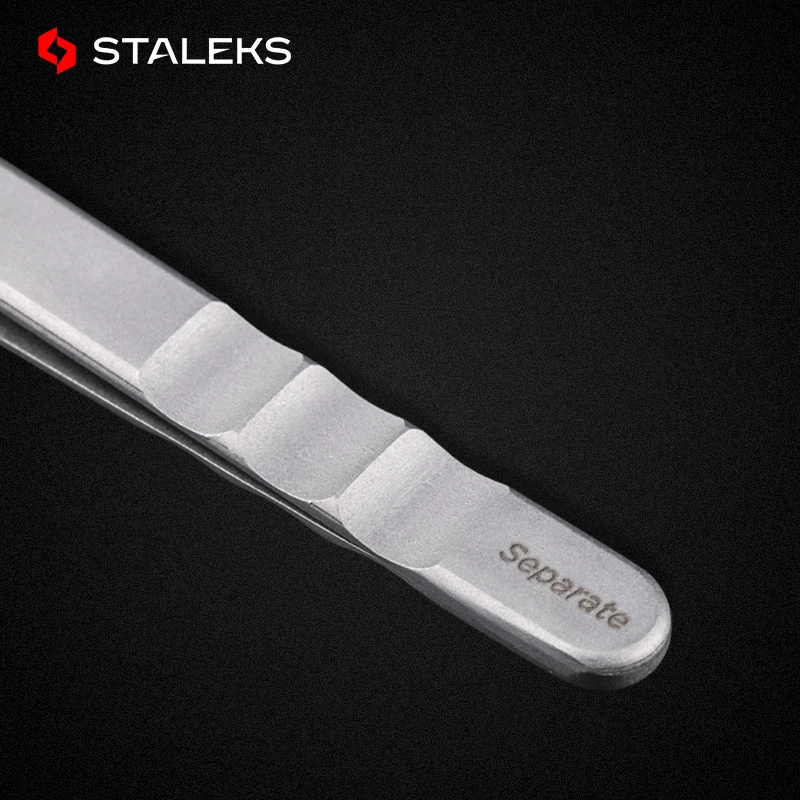 New STALEKS High-precision Stainless Steel TE Seriers Curved Straight Tweezers Grafting Eyelashes Extension Beauty Tool