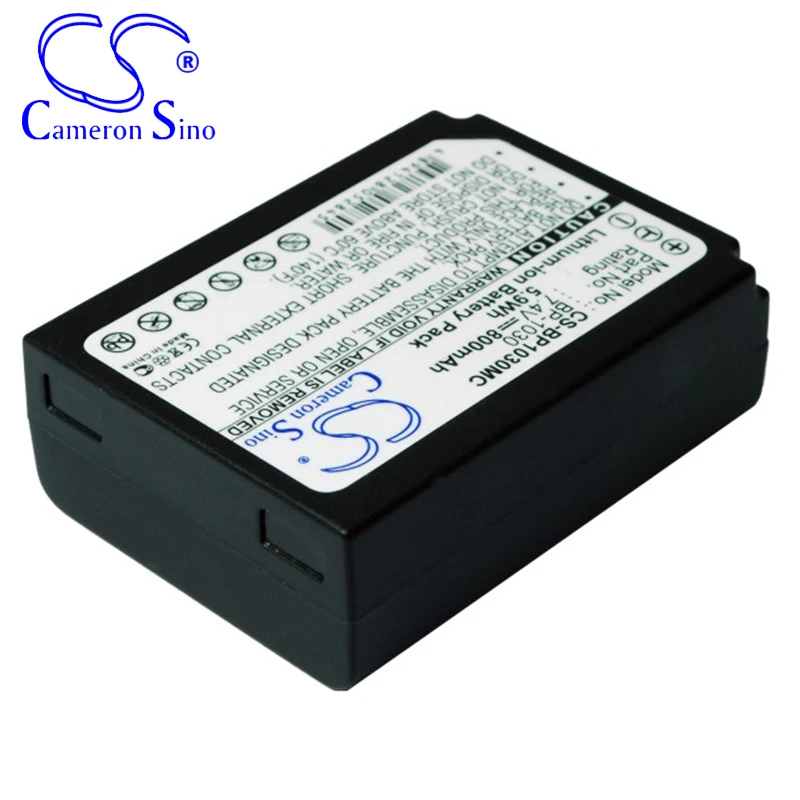 Аккумулятор CameronSino для Samsung NX200 NX210, подходит для Samsung BP-1030 ED-BP1030, аккумуляторы для цифровых фотоаппаратов, 800 мАч/5,9 Втч, 7,40 В, литий-ионный