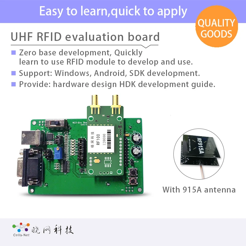 

RF100Z-2A-TTL(With antenna) Evaluation Kit for long distance UHF high frequency RFID module