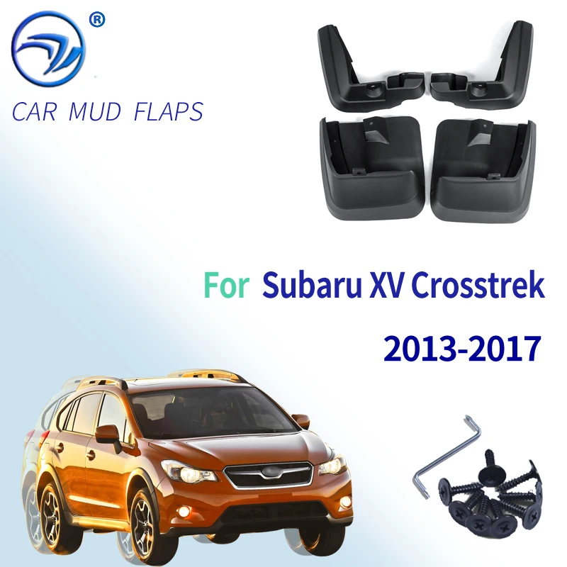 For Subaru XV Crosstrek 2013-2017 Set Molded Car Mud Flaps Mudflaps Splash Guards Mud Flap Mudguards Fender Front Rear Styling