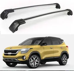 2Pcs Lockable Roof Rack Cross Bars Crossbar Baggage Luggage Rack Aluminum Fit for KIA Seltos 2020+