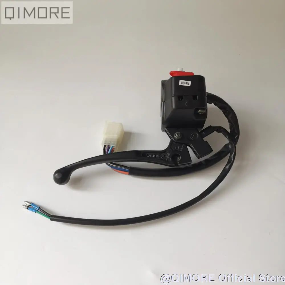 8-wire Left Handlebar Control Switch with Brake Lever for Scooter Moped GY6 B08 with Rear Drum Brake