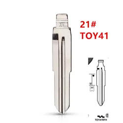 10 pz 21 # TOY41 metallo non tagliato vuoto Flip chiave a distanza lama per Toyota Corona per keydiy KD xhorse VVDI JMD