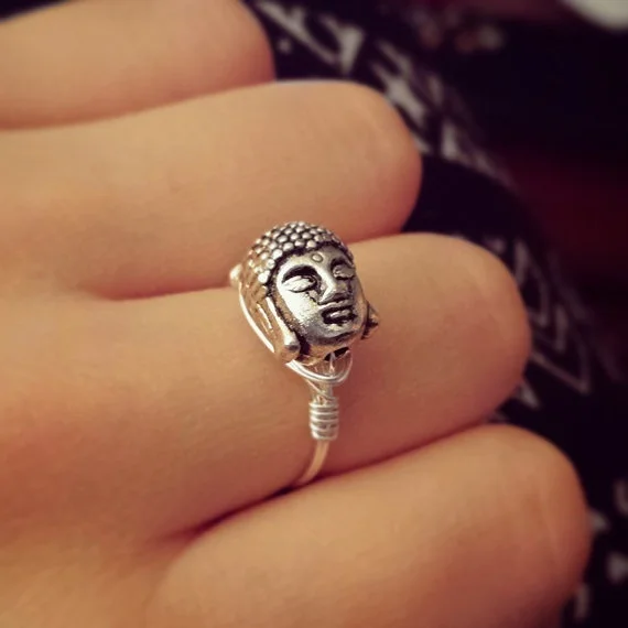 Buddha Boho Ring  Wire Wrapped  Buddhism Ring