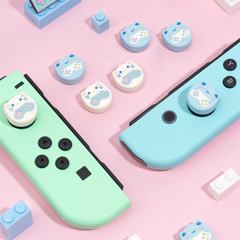 Joy-Conコントローラー用の親指のソフトコントロールキャップ,Nintendo Switch用の保護ケース