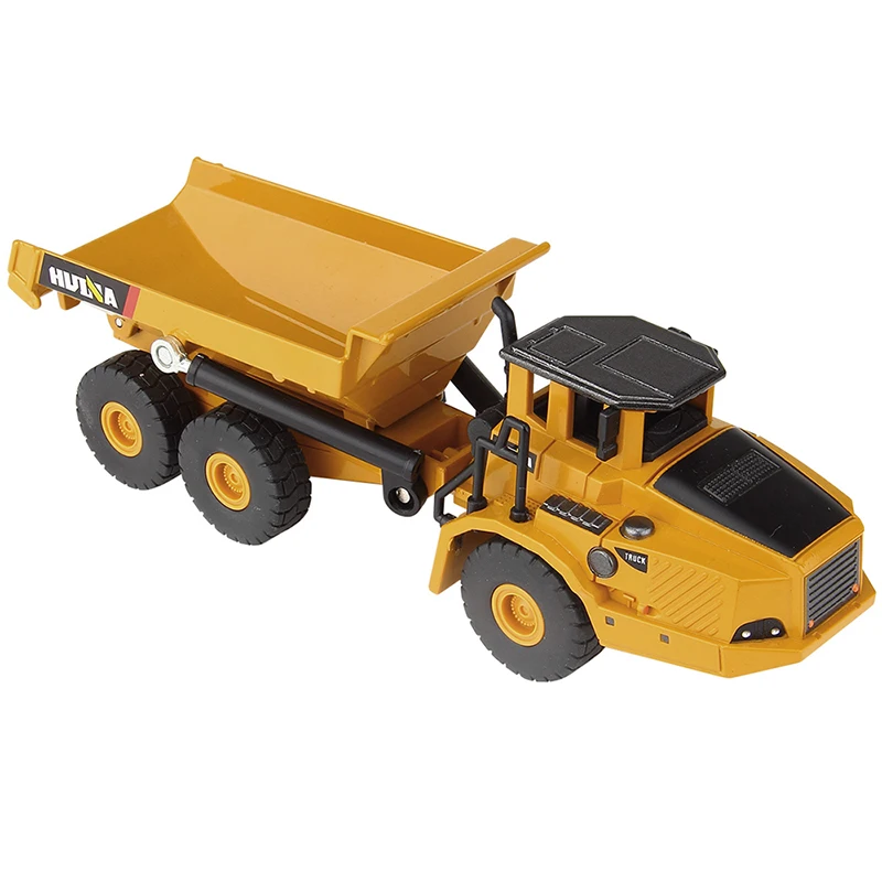 HUINA 7712 1:50 Scale Alloy Dumper Excavator Engineering Metal Diecast Truck Car Funny Toy for Boys Children Kid Birthday Gift