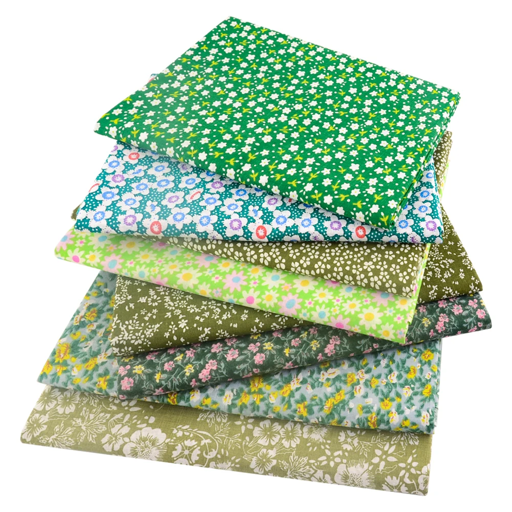 Booksew 30*30cm 8 PCS Pack Cotton Fabric Flower Printed Sewing Cloth Quilting Fabrics For DIY Handicrafts Accessories Patchwork