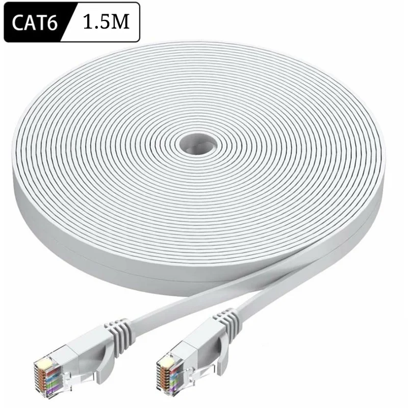 Cavo Patch Ethernet Ultrafine da 1.5m CAT6 cavo piatto di rete Internet cavo Patch RJ45 per cavo portatile Router