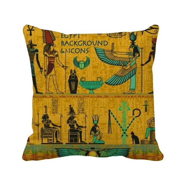 

Ancient Egypt Pharaoh Art Pattern Throw Pillow Square Cover