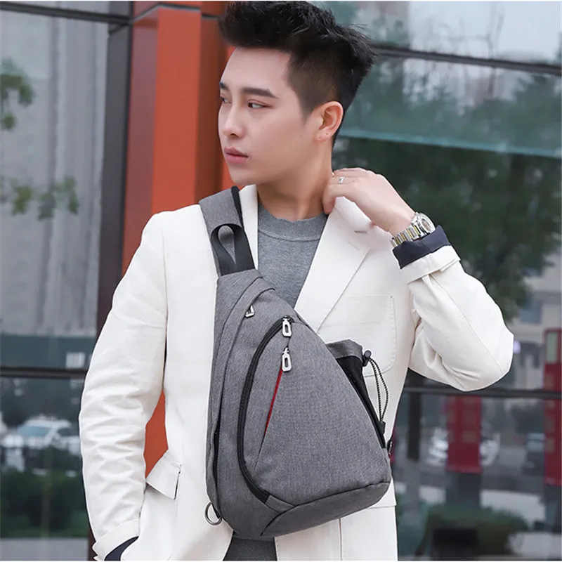 Men\'s Bag Personal Security Chest Bag Leisure Sports Digital Storage Bag Multifunctional Messenger Bags Mobile Phone Handbag