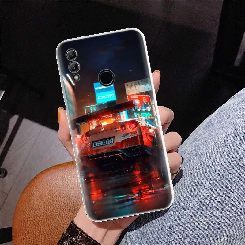 GTR Sport Car JDM Cover Phone Case For Huawei Y5 Y6 Y7 Y9S P Smart Z 2019 Honor 10 Lite 9 20 9X 8S 8X 8A Pro 7A 7X Coque