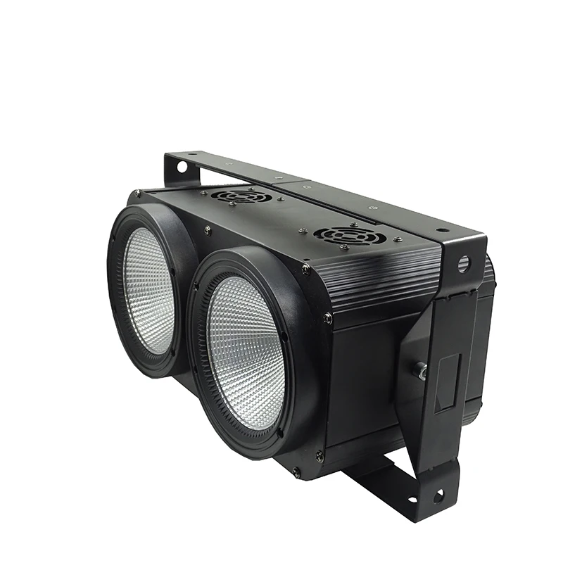 2 oczy LED COB Par 200W kontroler DMX oświetlenie sceniczne dwuobiektywowe LED COB oślepiające światło zimny biały/ciepły biały 2w1 impreza z dj-em światła