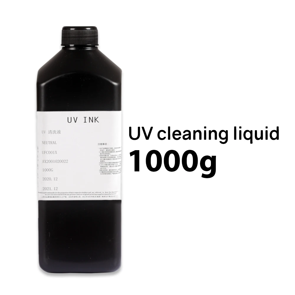 

1000g UV ink A powerful cleaning liquid used after UV ink clogging Epson L1800 R1390 L805 L800 DX5 DX7 DX9 print head cleaning