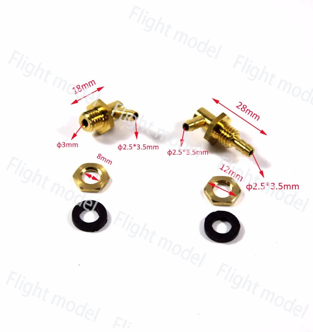 1 Pair Of   Flight Model Transparent Fuel Tank Parts Oil Nozzle