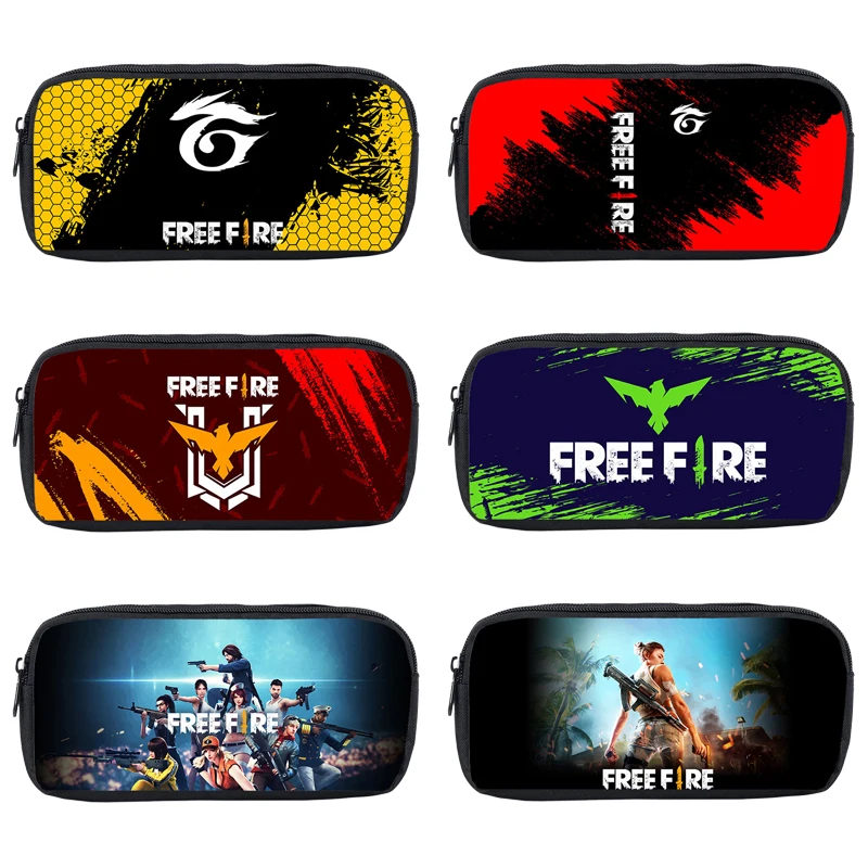 

new 3D Print Free Fire Garena Roupa Angelical Pencil Case Women Cosmetic Bag Kawaii Pen Box Children War Games School Pen bag