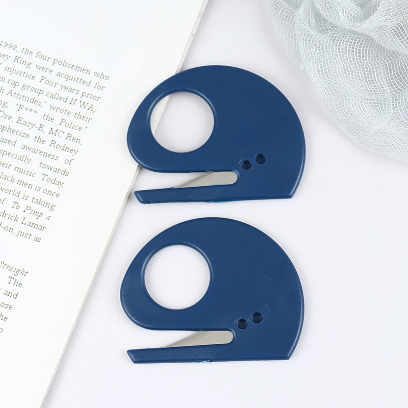 Hot 2pcs Plastic Mini Letter Knife Mail Envelope Opener Safety Paper Guarded Cutter
