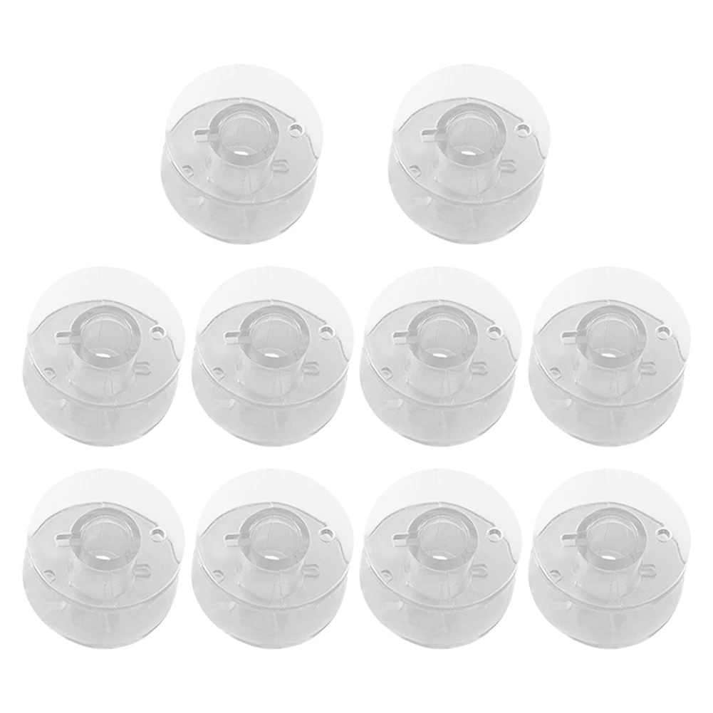 10Pcs Transparent Empty Wire Spools Bobbins Sewing Machine Spool Home Plastic Spool Sewing Accessories Universal Empty Bobbin