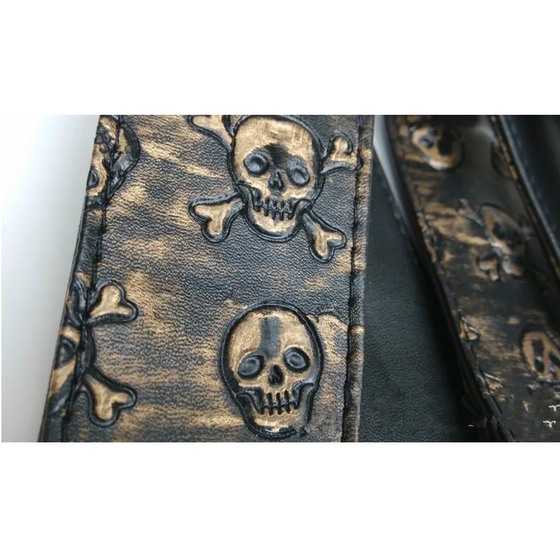 2 Stück/Set, goldfarbener Totenkopf-Gitarrengurt für Akustik- und E-Bass, Gitarrenzubehör, Ersatzteile, Musikinstrumente. – Detail 2