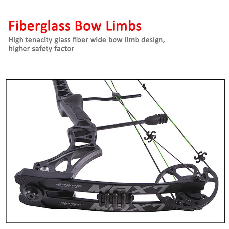 Imagem -03 - Conjunto de Bow Composto para Tiro com Arco ao ar Livre 3070lbs Pulley Bow Sight Hunting Acessórios sp 500 Carbon Arrow 5-pin Sight M129