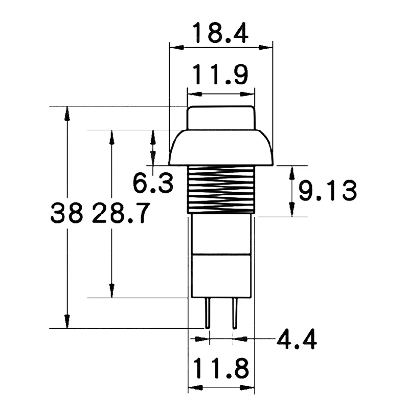 5Pcs PBS-11 Zelfsluitende/Momentary Switch Lockless Drukknop 12Mm Rood Groen
