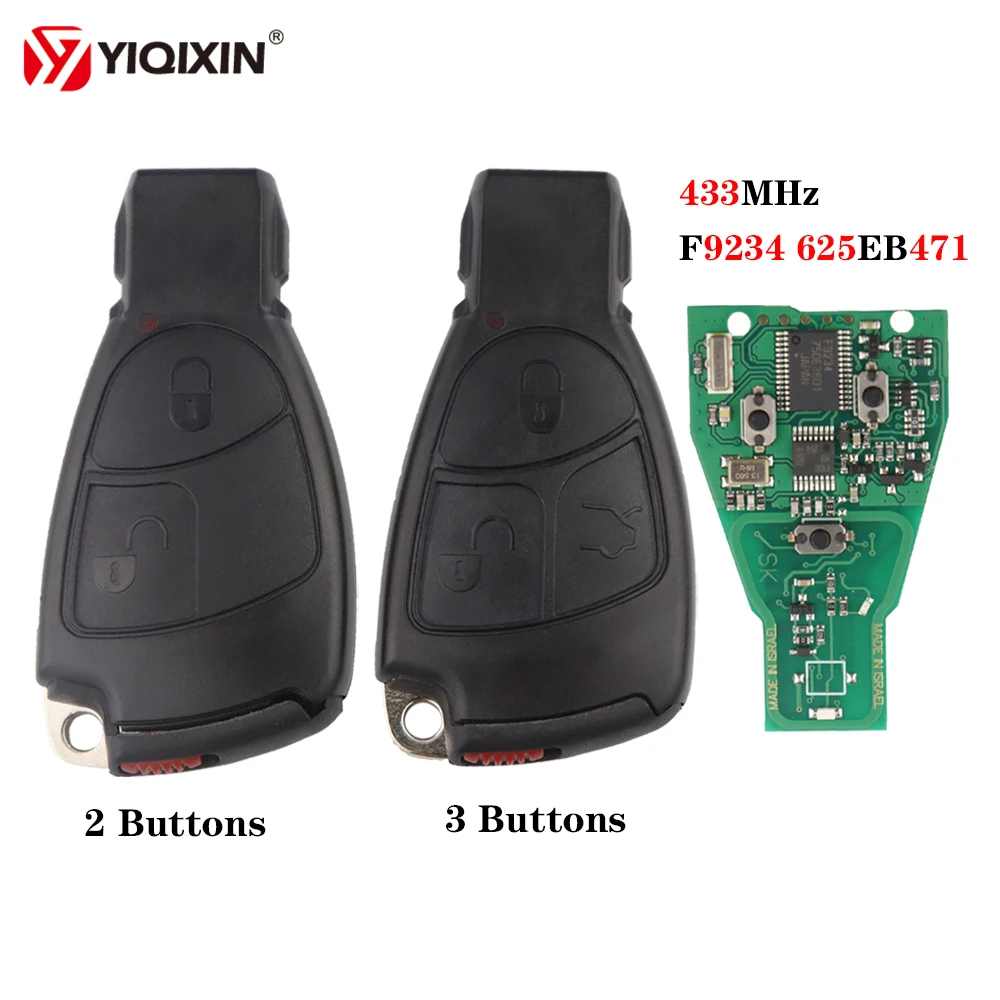 

YIQIXIN 2/3 Button 433Mhz NEC Remote Smart Key Replacement For Mercedes Benz B C E ML S CLK CL Germany Cars Vehicle 1996-2005