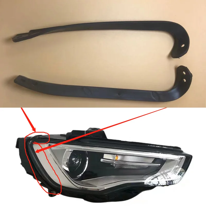 

For Audi A3 2013-2016 8V Headlight rubber strip Headlight Waterproof Tape Adhesive Strips Seal Waterproof Strip 2X