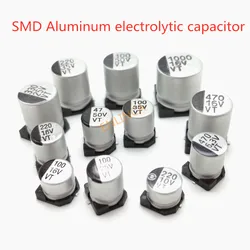 SMD 알루미늄 전해질 커패시터, 50V 35V 25V 16V 10V 100UF 220UF 47UF 33UF 22UF 10UF 4.7UF 2.2UF 1UF, 40 개