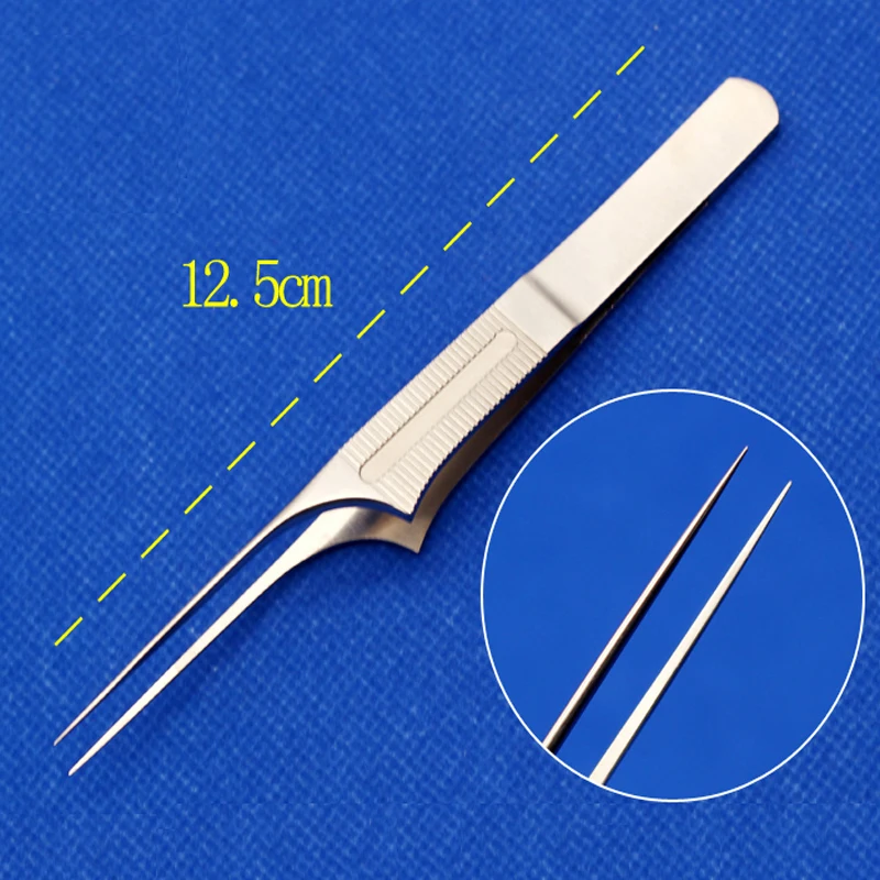 Fue Hair Transplant Forceps Hair Transplant Implanter Hair planting tweezers Curved/Straight Stainless Steel