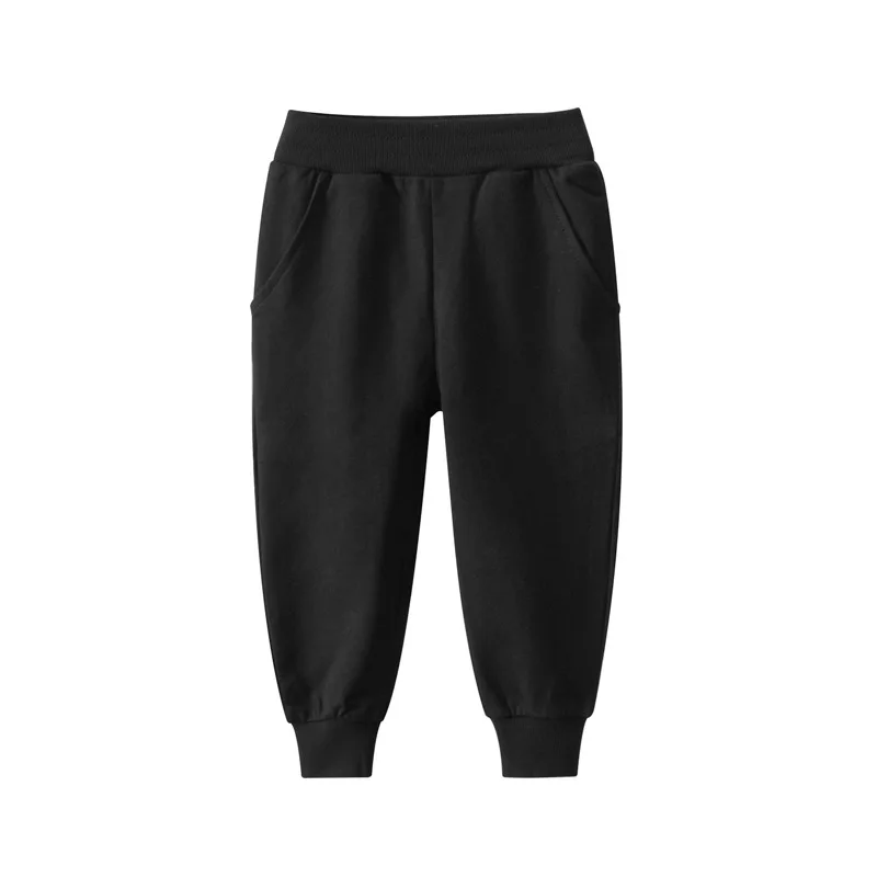 2024 Spring Kids Solid Trousers 100% Cotton Simple and Fashion Long Pants for Boys Girls Autumn Casual Sports Sweatpants