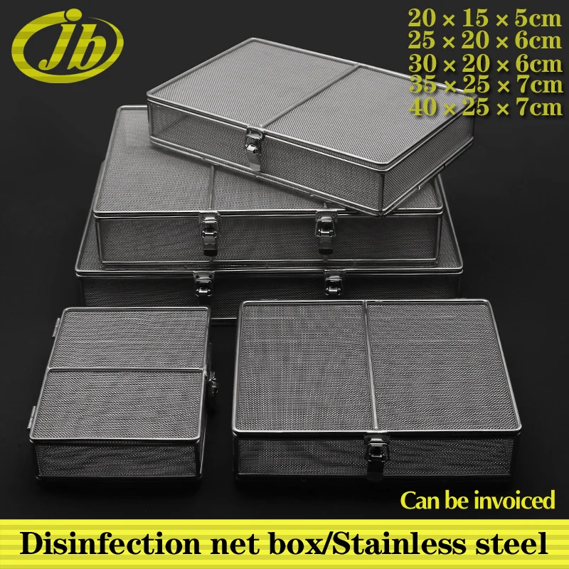 Caja de desinfección médica, banda de cubierta de acero inoxidable, monolayer, desinfección de alta temperatura de instrumentos quirúrgicos