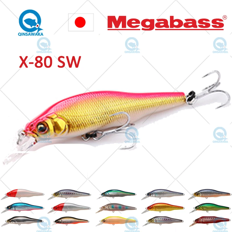 JAPAN Megabass ONETEN X-80 X80 SW Sinking BASS Fishing Lure MINNOW Trolling Jerkbait Sea Tackle