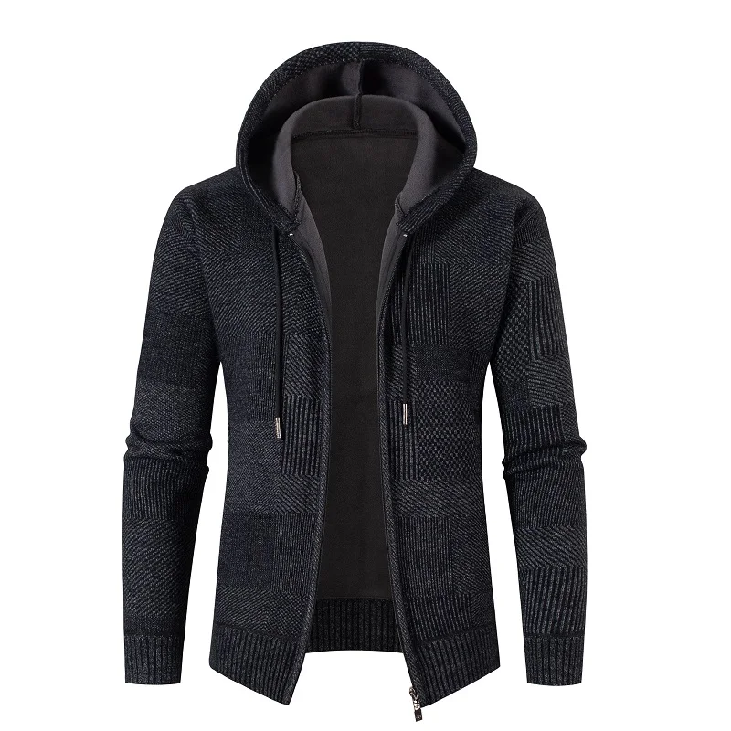 

New Men's Sweaters Cardigans Winter Warm Hooded Sweatearcoat Men Causal Knitwear Sweatear Jackets Coats Men Knitted Cardigans