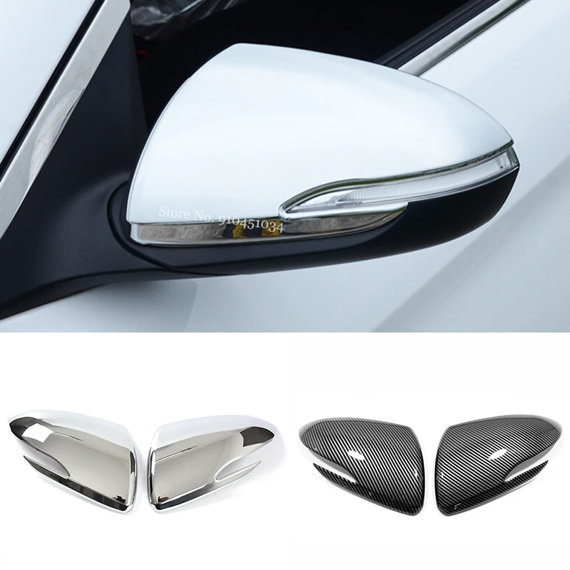 

2PCS ABS Chrome For Hyundai Solaris 2 Accessories Car rearview mirror block rain eyebrow Cover Trim Car Styling 2017 2018 2019