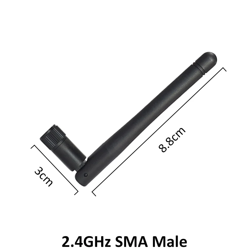 Grandwisdom 5 ชิ้น 2.4 กรัมเสาอากาศ 3dbi sma ชาย wlan wifi 2.4 กิกะเฮิร์ตซ์ antene pbx iot โมดูล router เครื่องรับสัญญาณ antena สูง