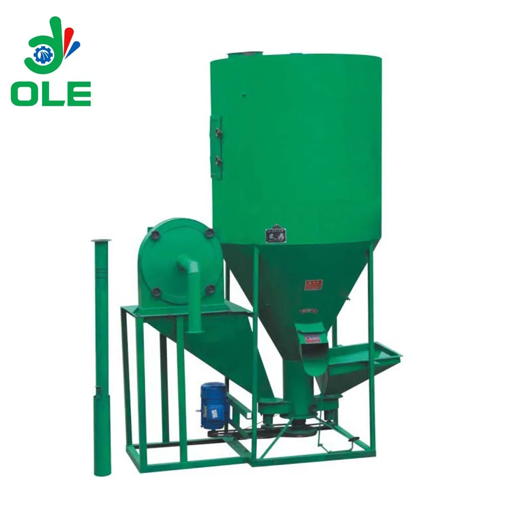 Vertical 1 Ton Integrated Crushing And Mixing Machine For Chicken Feed Pig Feed