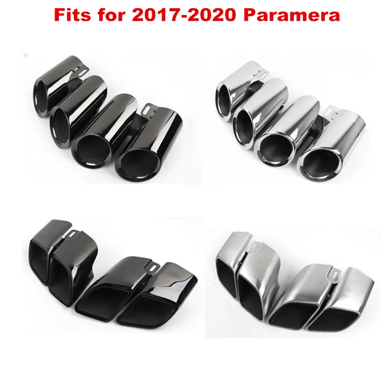 

Modified Parts Stainless Steel Muffler Tips Exhaust tips Tailpipe Fit for 2017-2020 Porsche 971 Paramera