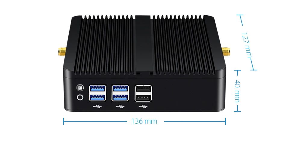 Fanless Mini PC Intel Core I7-4500U I5-4200U I3-5005U Windows 10 300M WiFi 8GB DDR3L 128GB/256GB/512GB SSD Barebone Computers