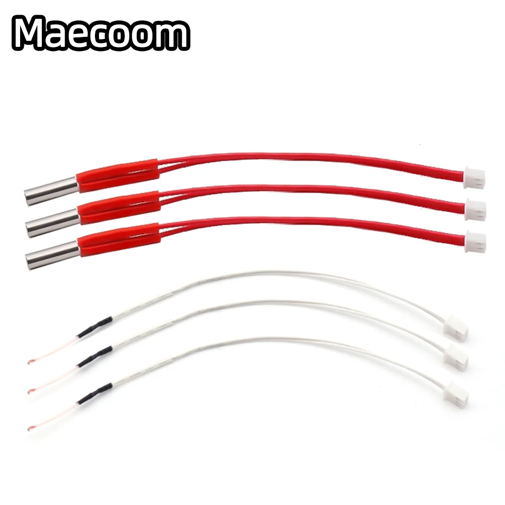 3D Printers Cartridge Heater 12V/24V 40W 6*20mm 150mm 100K NTC 3950 Thermistors For MK8 Extruder Parts Heat Part