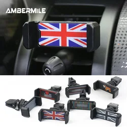 AMBERMILE Universal for Mini Cooper Accessories Car Phone Holder Air Vent Phone Mount R50 R53 R55 R56 R60 R61 F54 F55 F56 F60